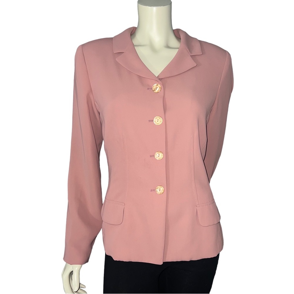 ILYSE HART LTD | Vintage Jackets & Coats Pink Front Button Career  Blazer